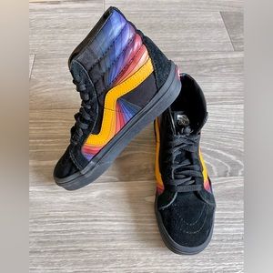 Vans Hi Top Skating Shoes Sneakers Refract Pack Black